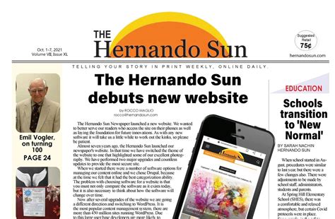 They saw the need for a newspaper when the Hernando Today newspaper closed their doors in 2014. . Hernando sun